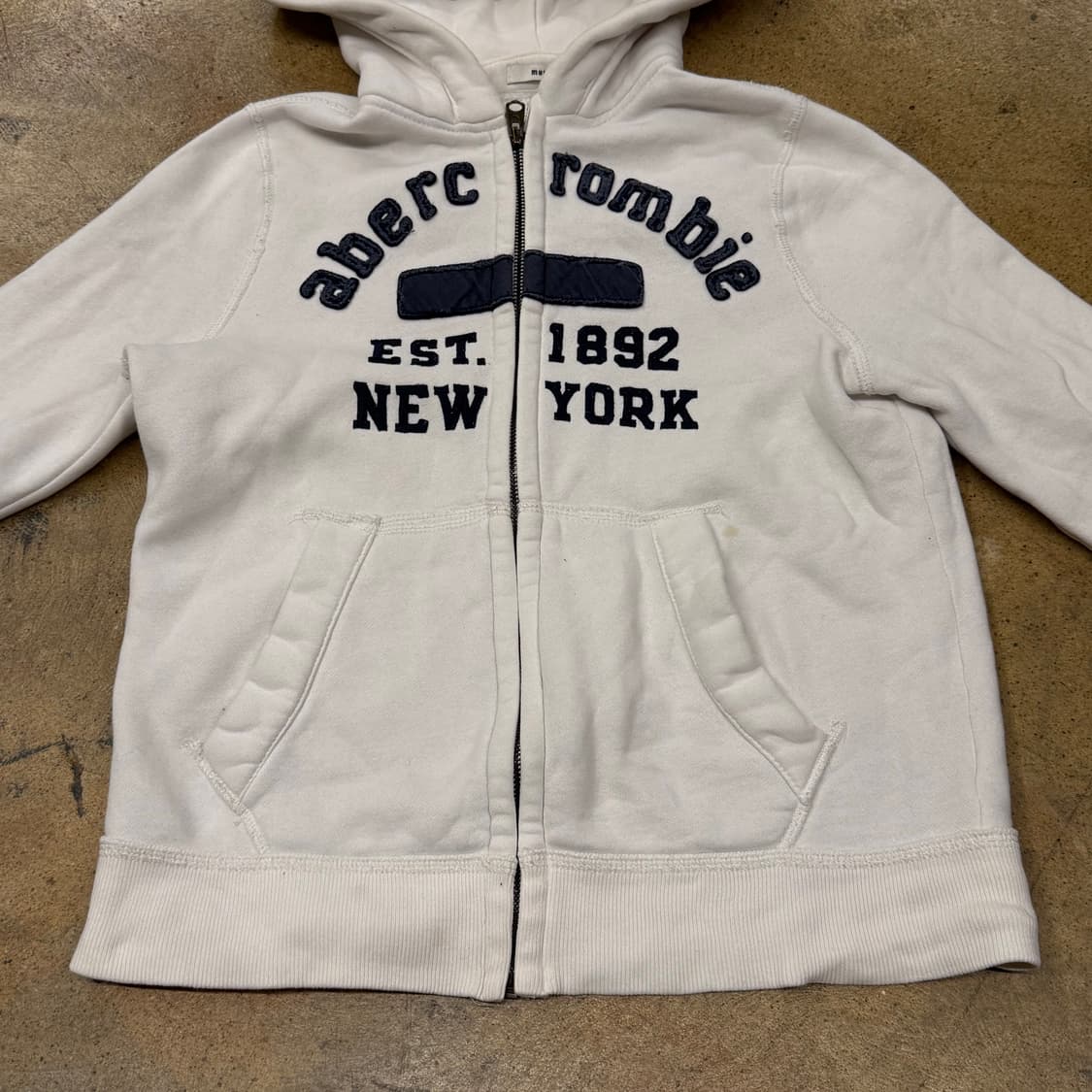 아베크롬비 화이트 후드집업 상품이미지3