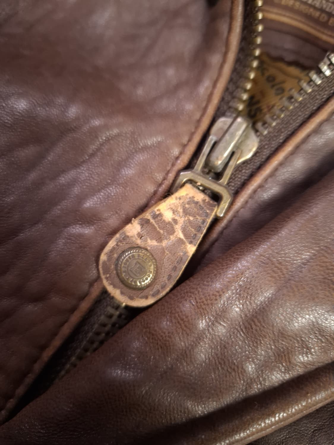 80's 국내산 빈티지 리얼레더 항공자켓 상품이미지5