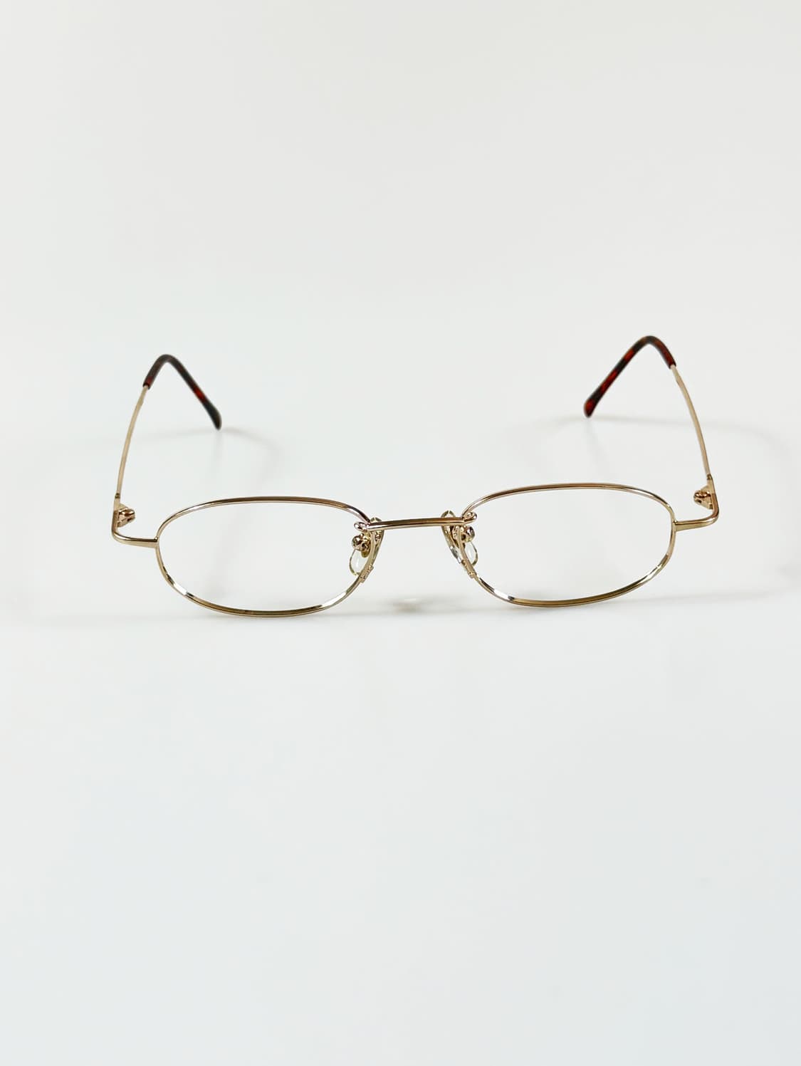 90s 서전 CLARTE 골드 메탈 슬림 오벌 빈티지 안경 상품이미지2