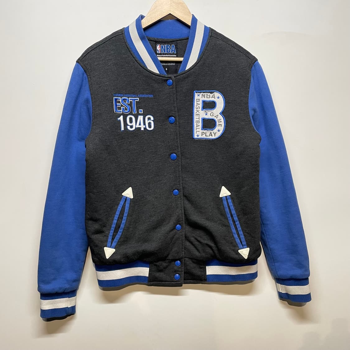 NBA 블루/그레이 야구 점퍼 상품이미지1