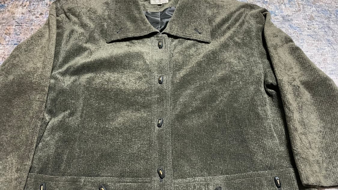 JPN 90s 일본 빈티지 y2k 아메카지 올리브 코듀로이 워크웨어 자켓 상품이미지6