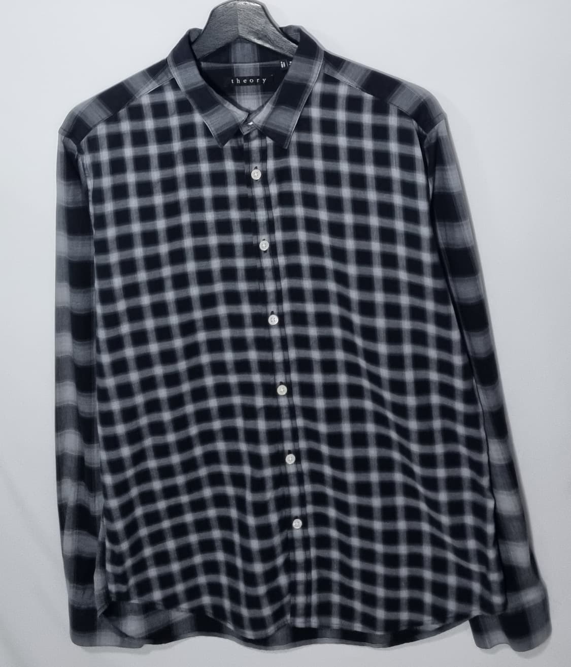 M ) 띠어리 블랙 체크셔츠 남방 상품이미지1