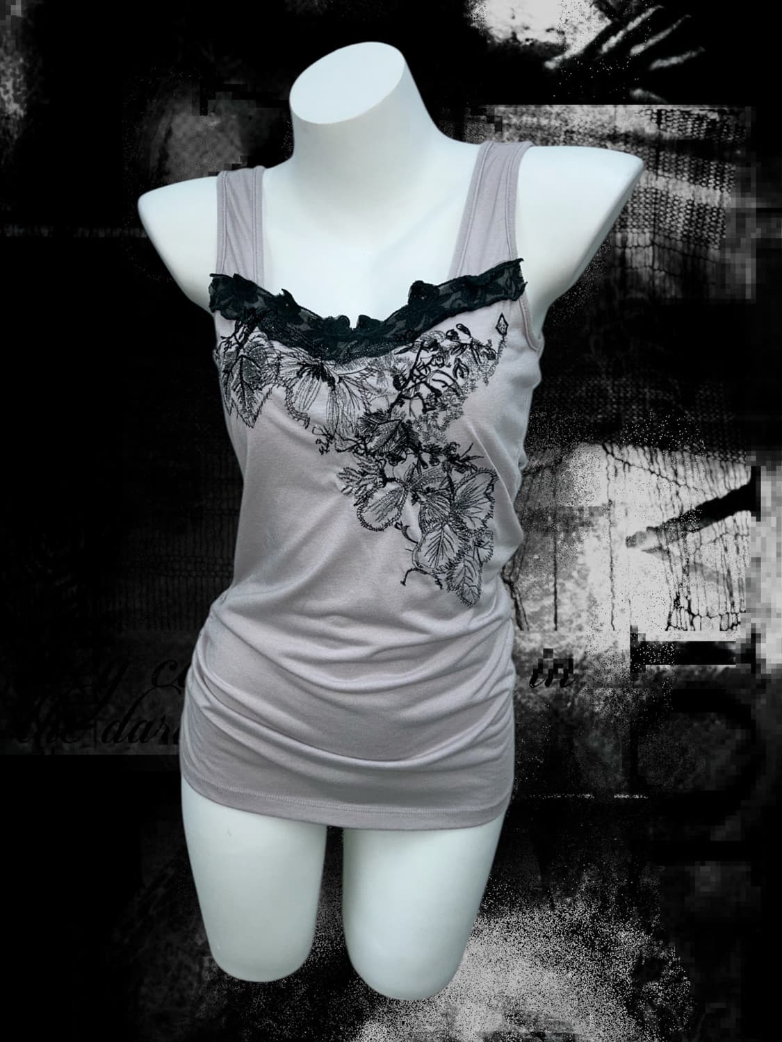 flower lace sleevess shirt 상품이미지1