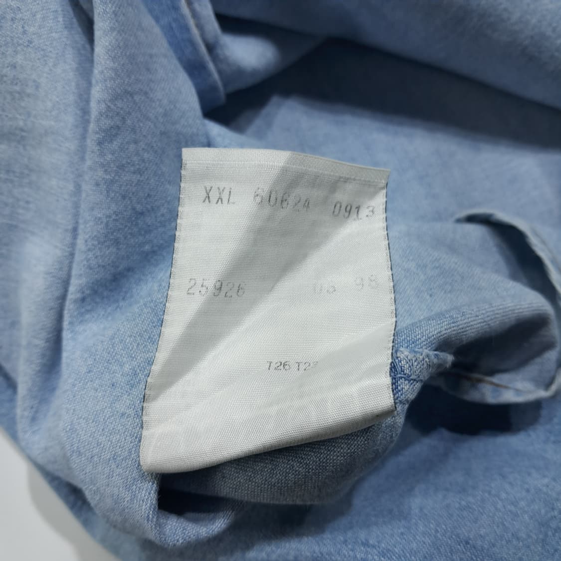 CL700 2XL 리바이스 90s 오렌지탭 웨스턴 연청 데님 셔츠 상품이미지6