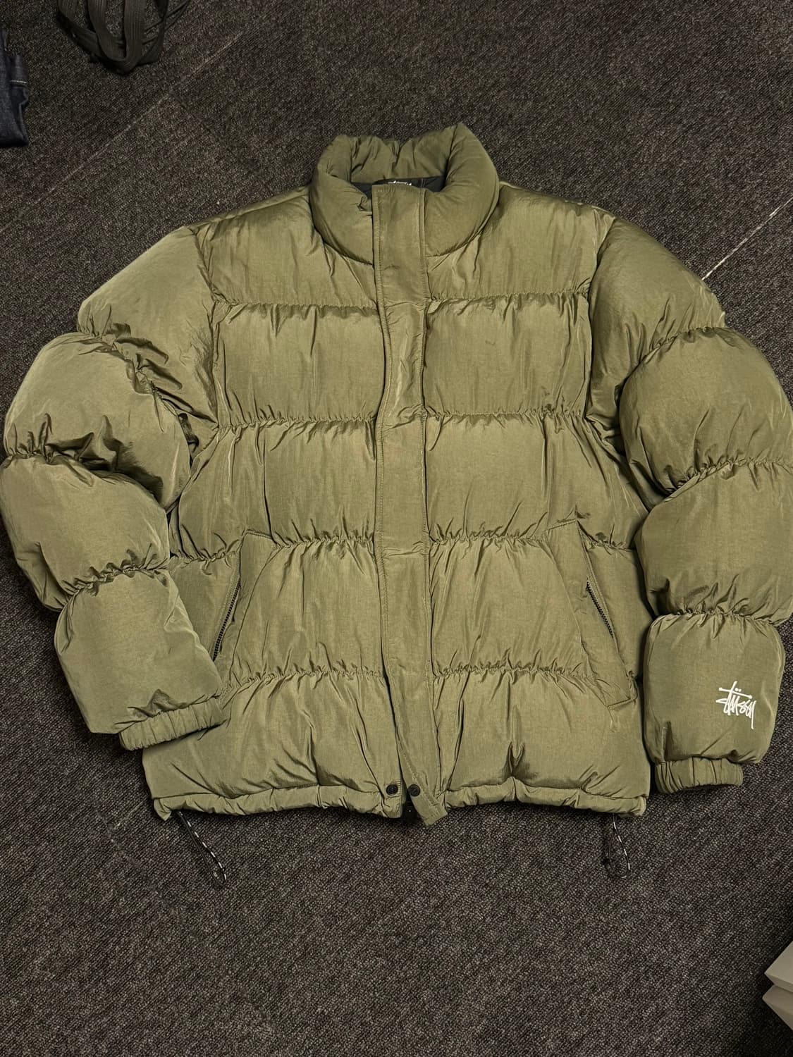 [M] 스투시 립스탑 다운 퍼퍼 자켓 올리브 - 22FW 상품이미지1