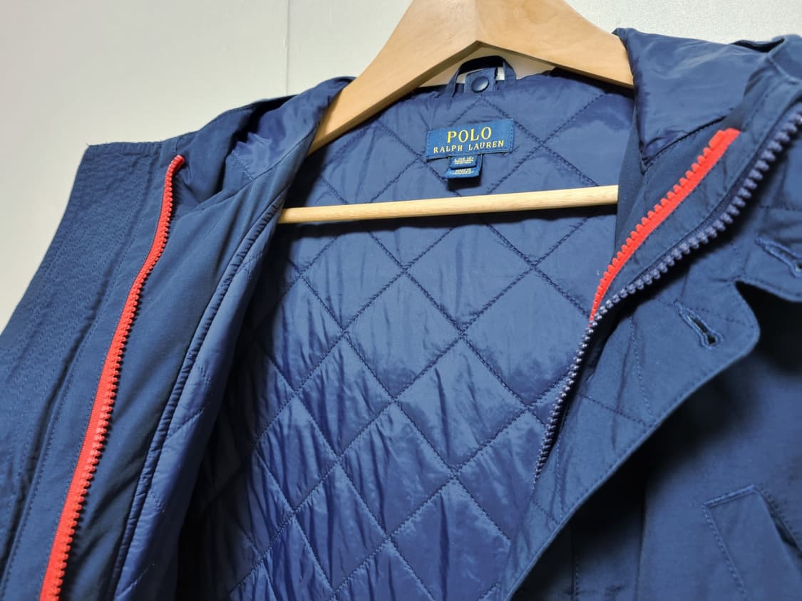 여성 청소년 폴로 랄프로렌 네이비 우븐 후드 자켓 안감 다이아몬드 퀼팅 상품이미지7