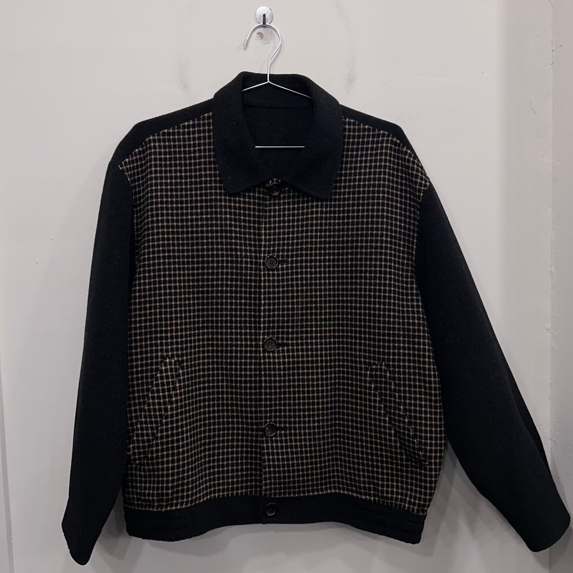 벌링턴 밀라노 울 패터닝 크롭 미니멀 자켓 상품이미지2