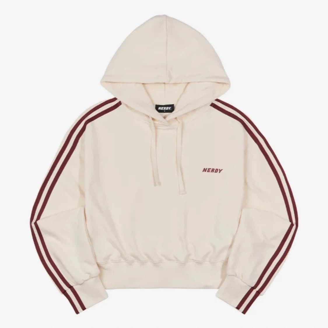널디 크림버건디 후드티 상품이미지1