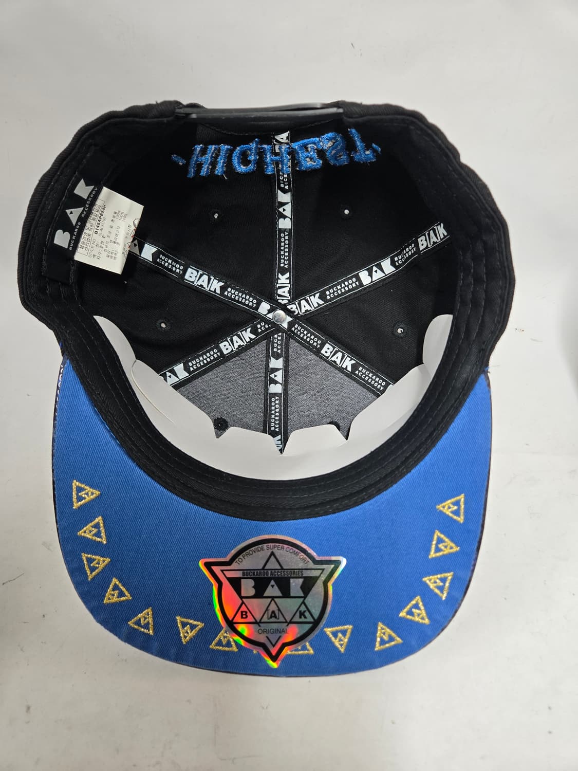 새제품)버커루 BAK 블랙 스냅백 모자 상품이미지6