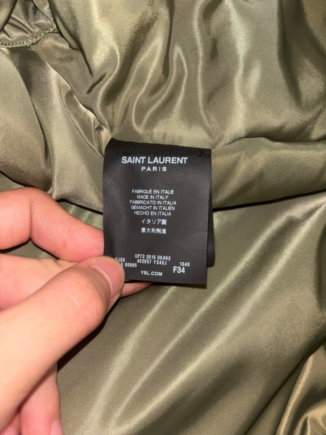 생로랑 15fw 파일럿 코튼 재킷 상품이미지4