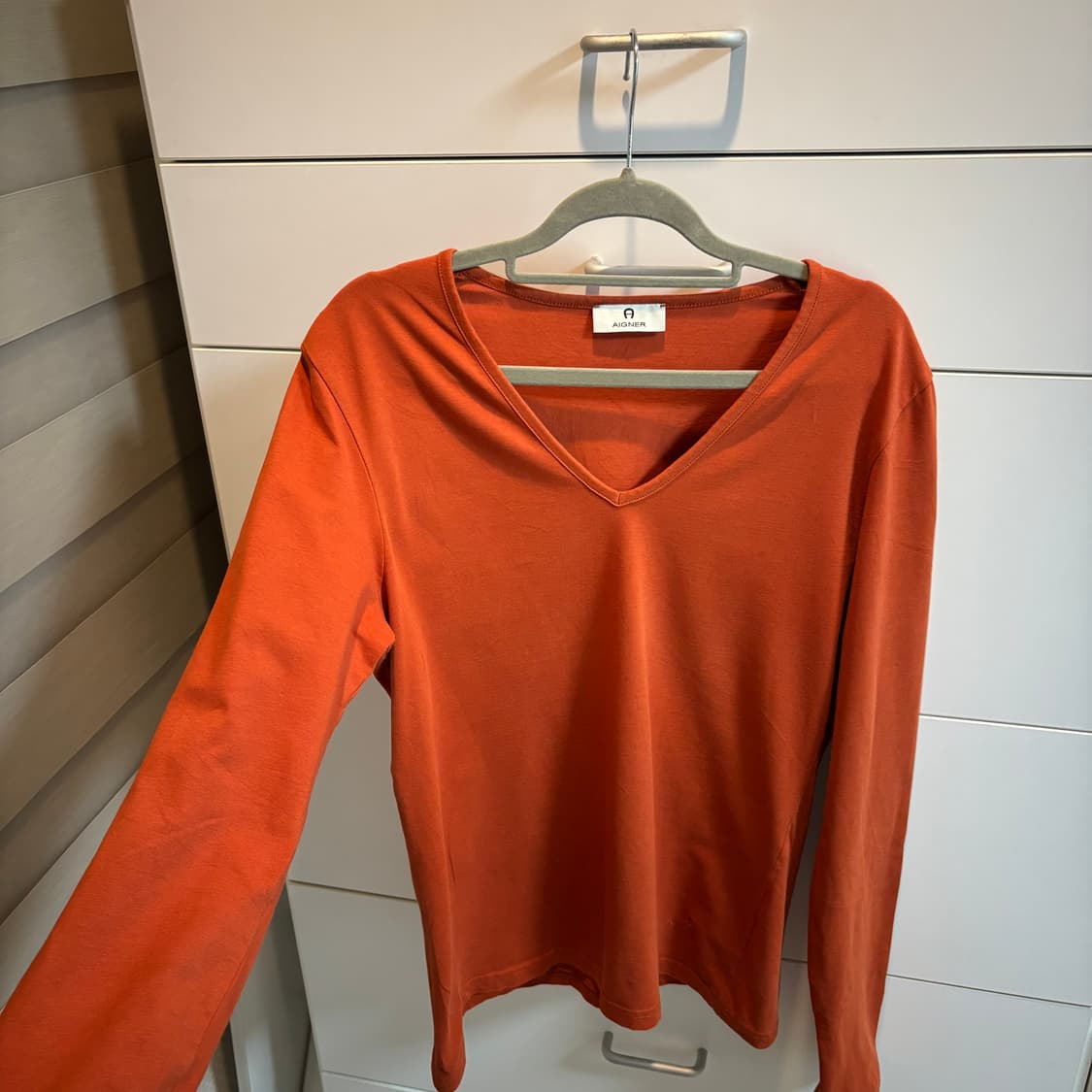 AIGNER 아이그너 엘라스틴 V넥 티셔츠 상품이미지3