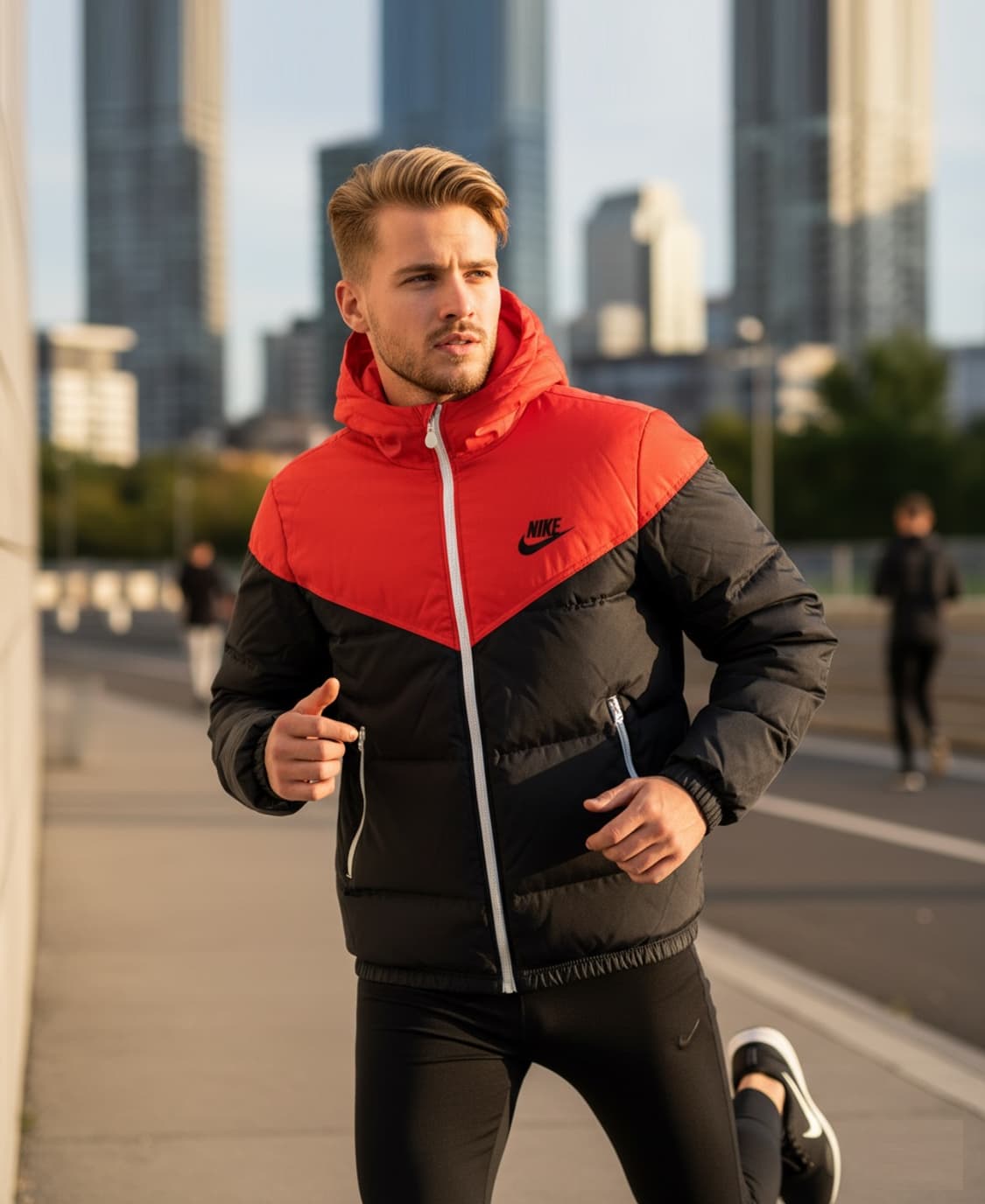 나이키 빈티지 윈드러너 오리털 패딩 자켓 레드/블랙 남녀공용 90사이즈 상품이미지10