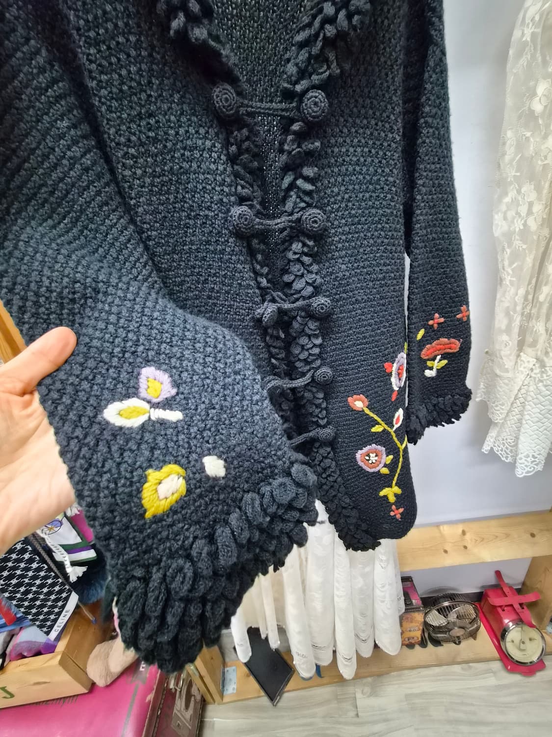 마리메꼬 유니끌로 자수니트. 레이스샤 스커트 상품이미지4