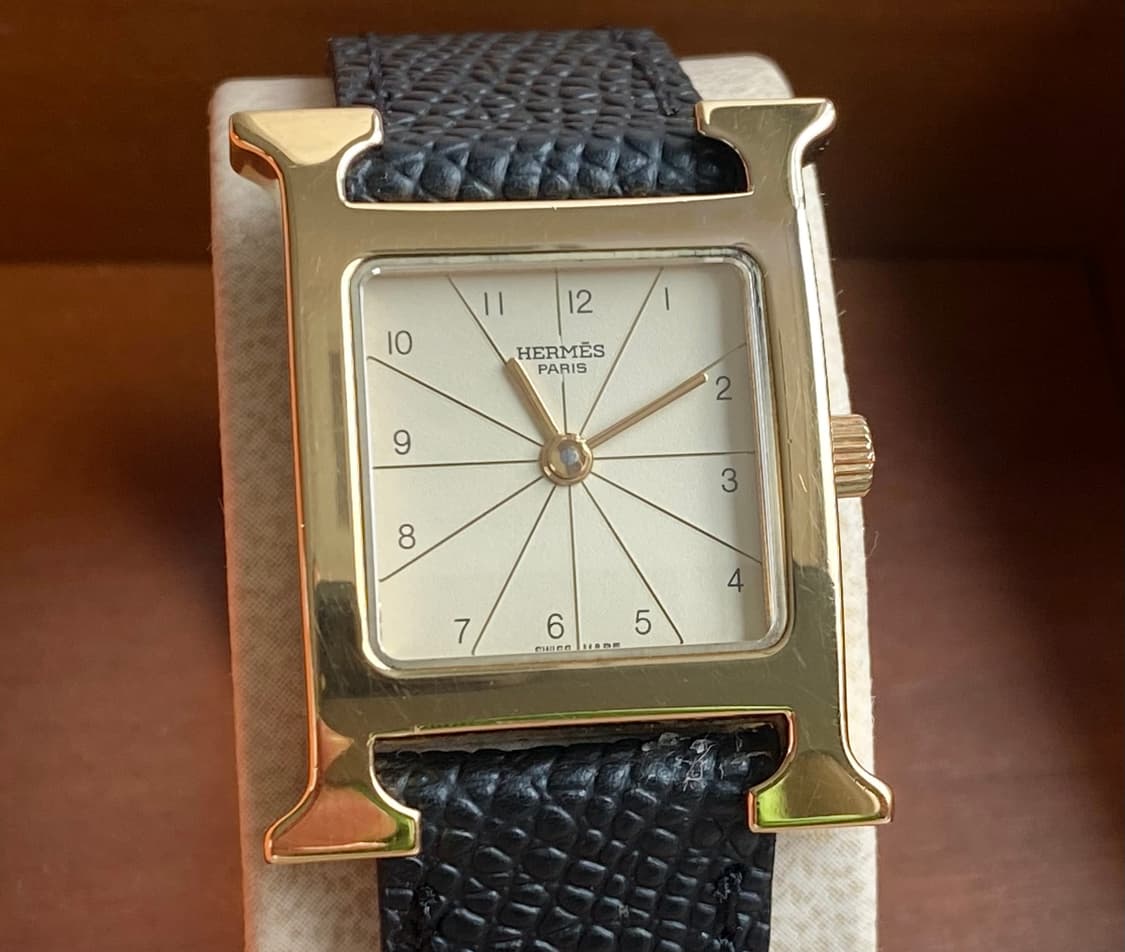 에르메스 H아워 1.201 금장 여성용 쿼츠 PM 사이즈 상품이미지1