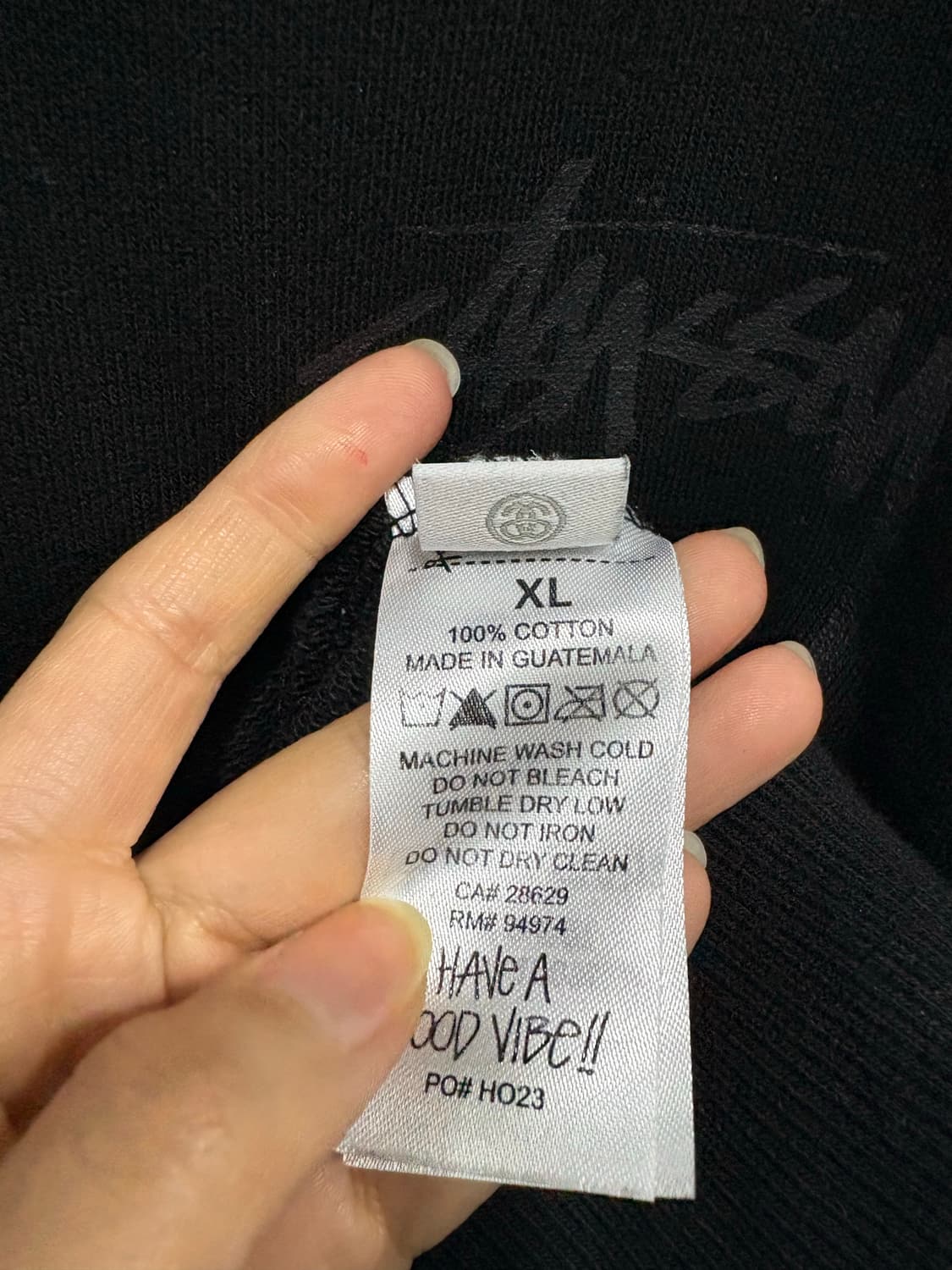 스투시 검정 후드티 XL 상품이미지4