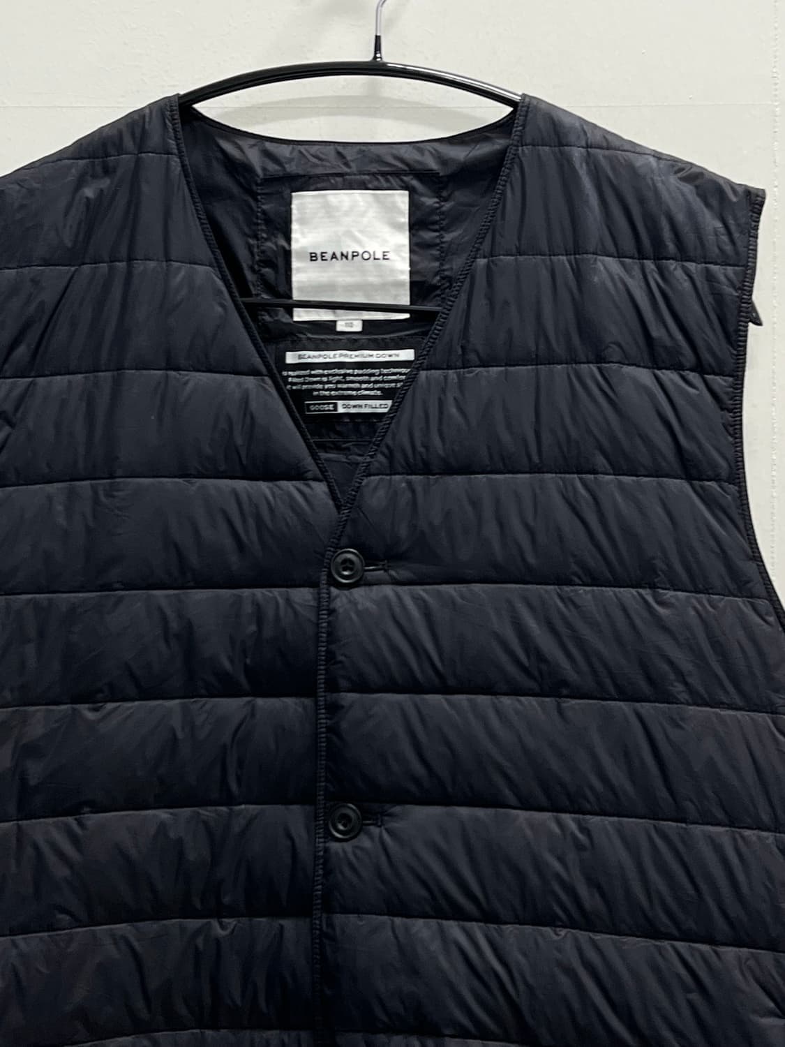 (110) 빈폴 구스다운 경량 패딩 조끼 블랙 상품이미지3