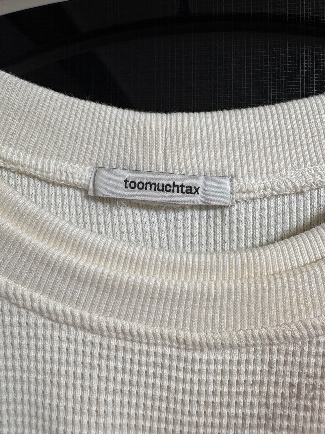 투머치택스 와플 오너먼트 티셔츠 아이보리 상품이미지4