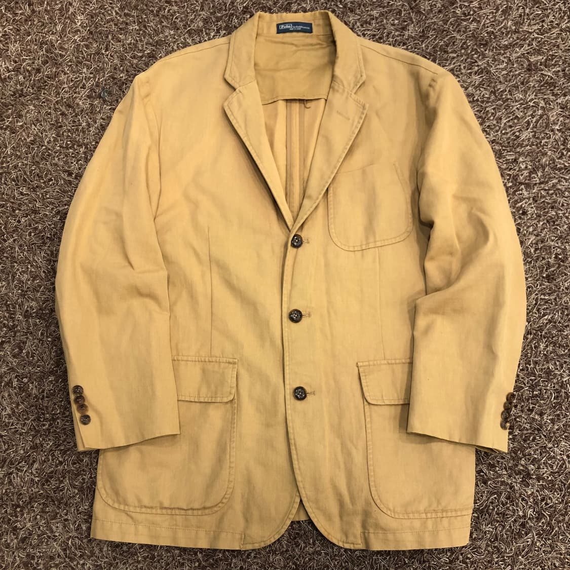 폴로 랄프로렌 베이지 코튼 블레이저 자켓 상품이미지1