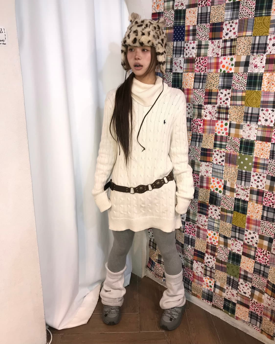 🐻🤍폴로 랄프로렌 화이트 코튼 케이블 터틀넥 니트 🤍🐻 상품이미지2