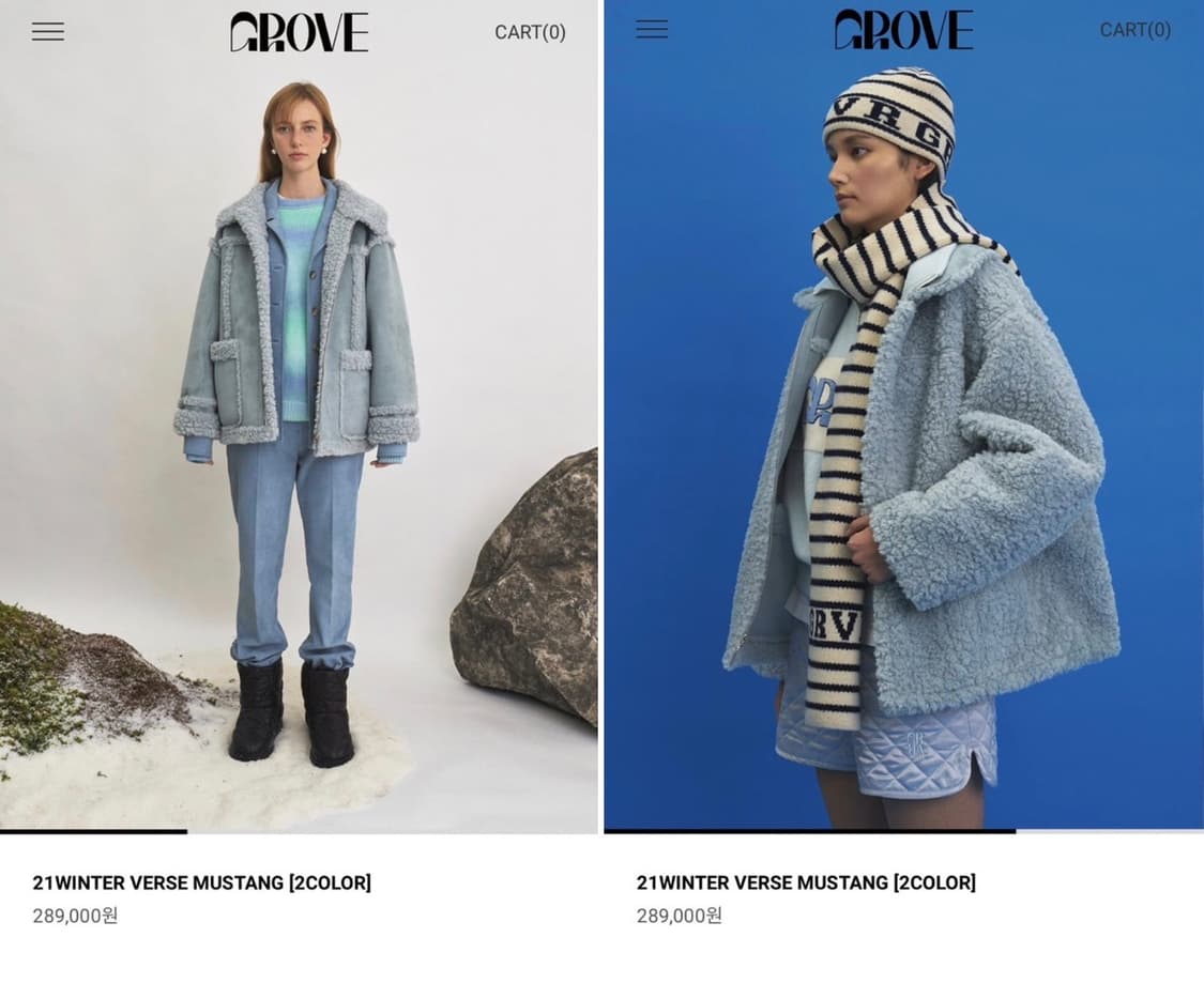 (무배)그로브스토어 GROVE 양면 리버시블 무스탕자켓 4134 상품이미지1