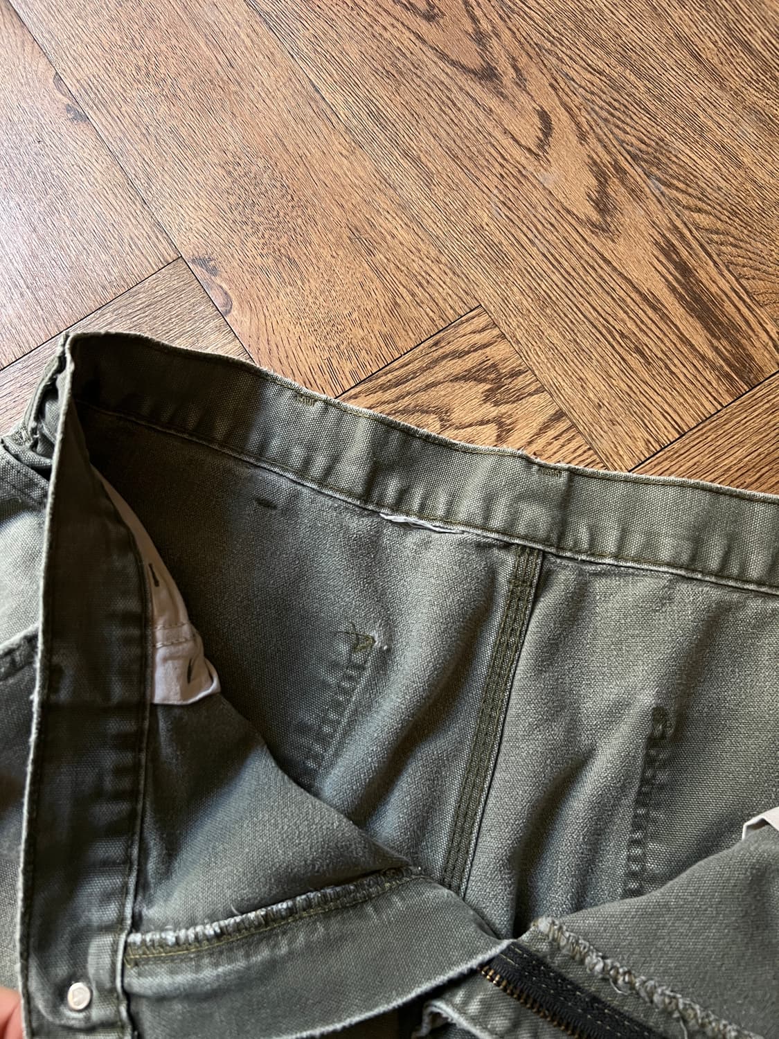 [34]칼하트 USA 모스그린 싱글니 워크팬츠 상품이미지5