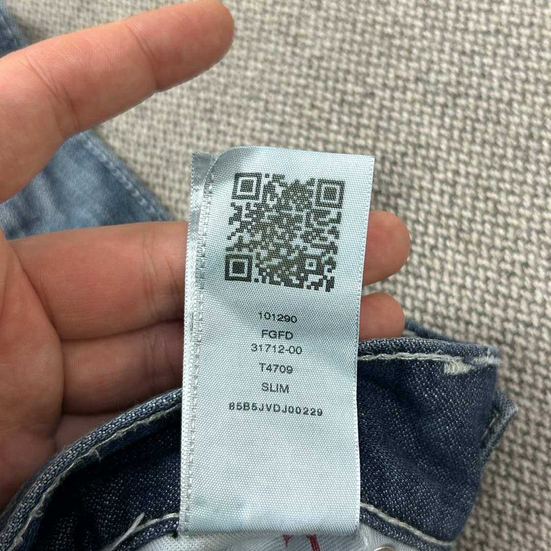 트루릴리전 섹션 슬림 스티치 데님팬츠(34) 상품이미지6