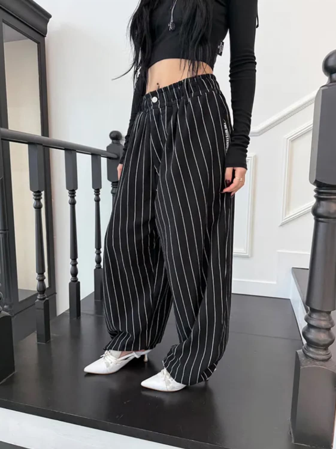 더미스테리어스호텔 스트라이프 팬츠 상품이미지3