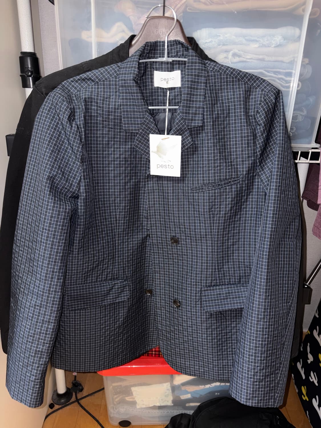 페스토 체크 더블 자켓 다크 레이크 상품이미지5