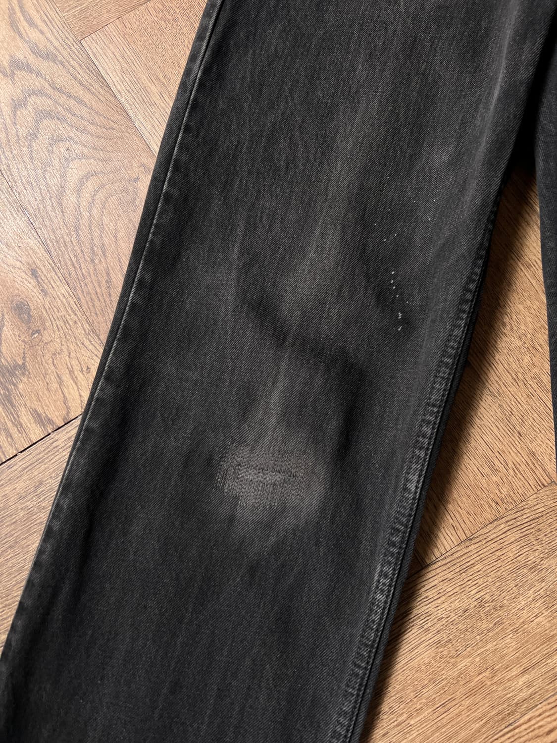 [36]90's 리바이스 516 캐나다제 빈티지 워싱 흑청 데님 팬츠 상품이미지5