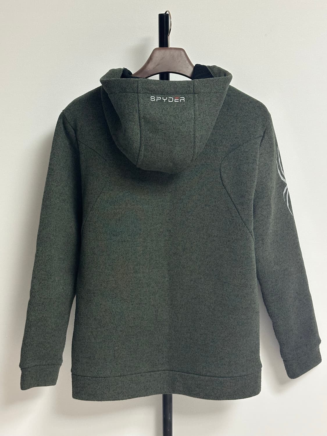 스파이더 레더 로고 박스 집업 상품이미지2