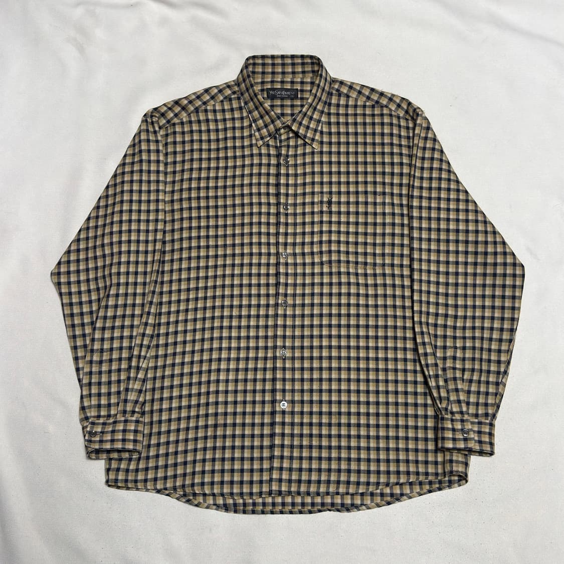 110 입생로랑 옐로우 체크셔츠 상품이미지2