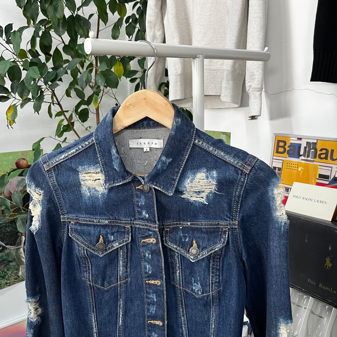 산드로 스터드 데님자켓 1 상품이미지2