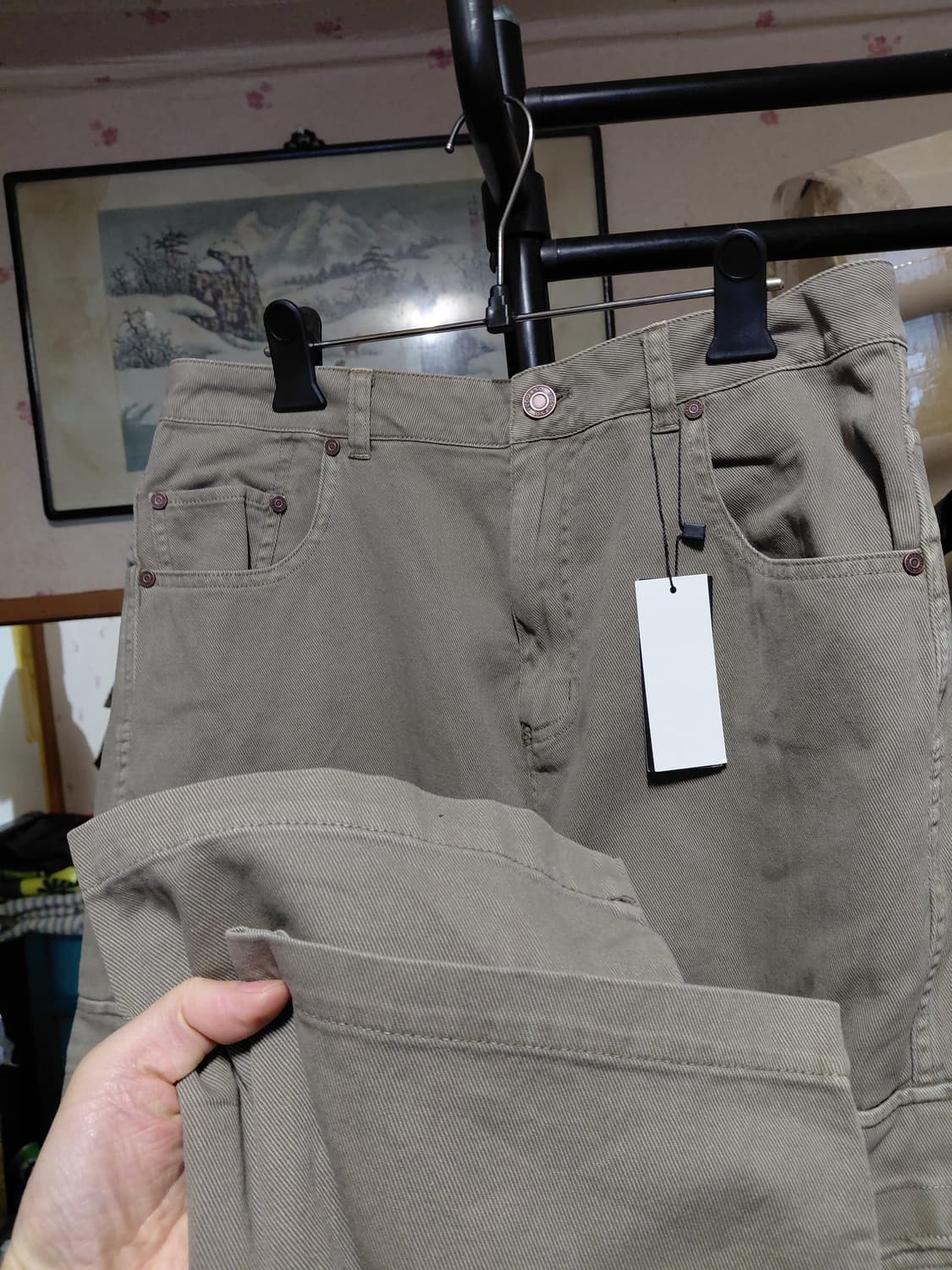 [일꼬르소](새제품)가먼트다잉 와이드 카고 팬츠32사이즈 상품이미지8