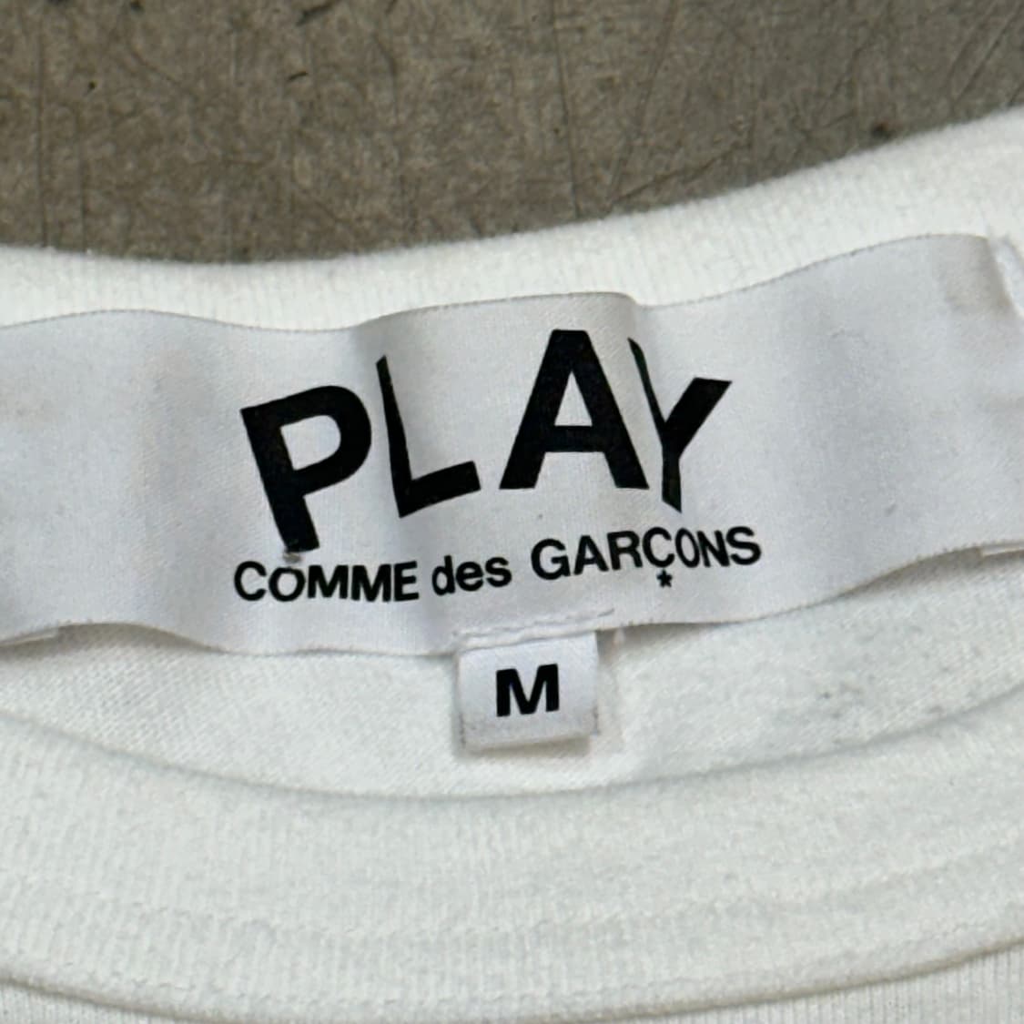 M 꼼데가르송 X 나이키 화이트 반팔티 상품이미지4