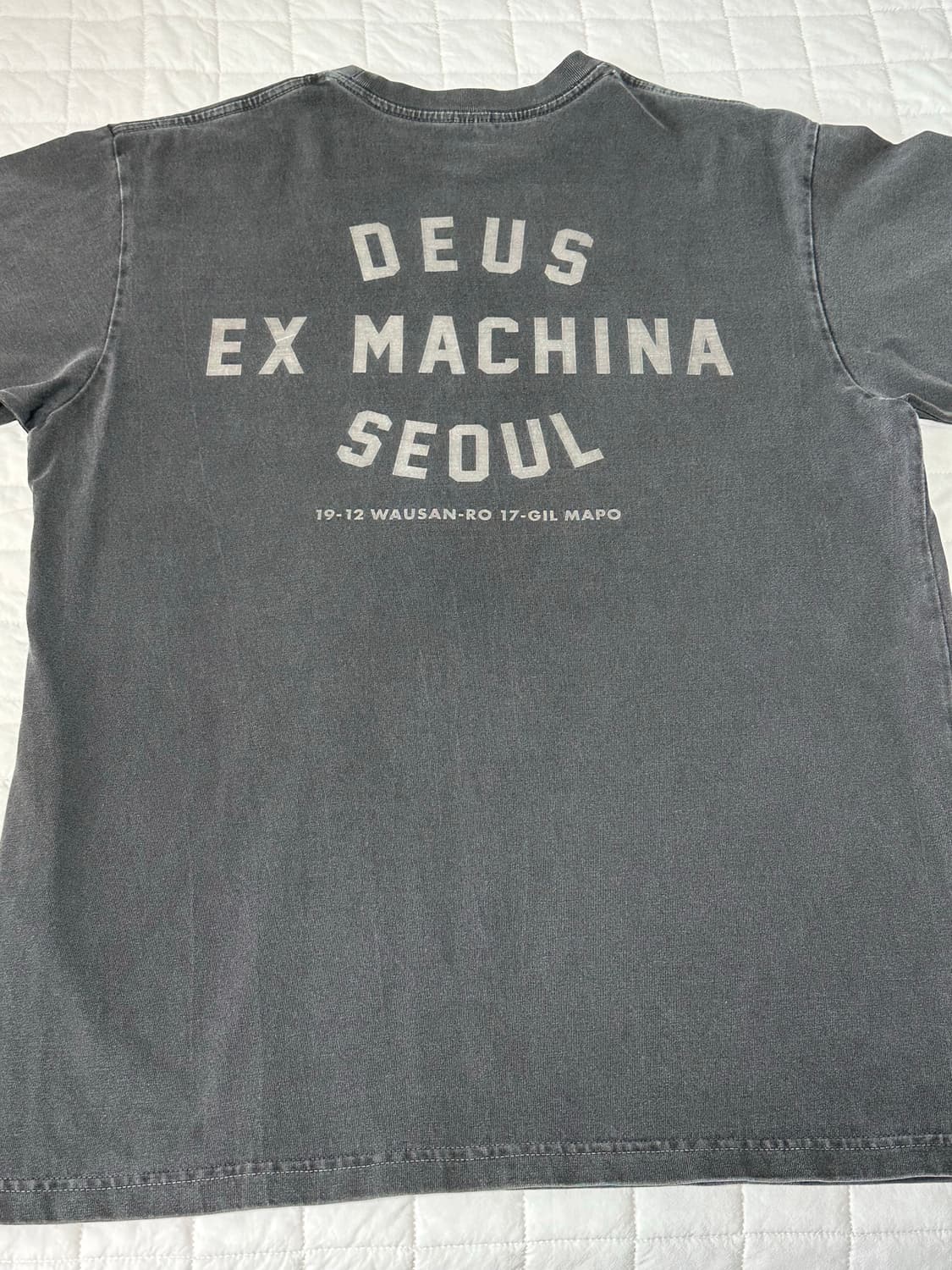 데우스 빈티지 워시드 서울 티셔츠 차콜 블랙 M 상품이미지1