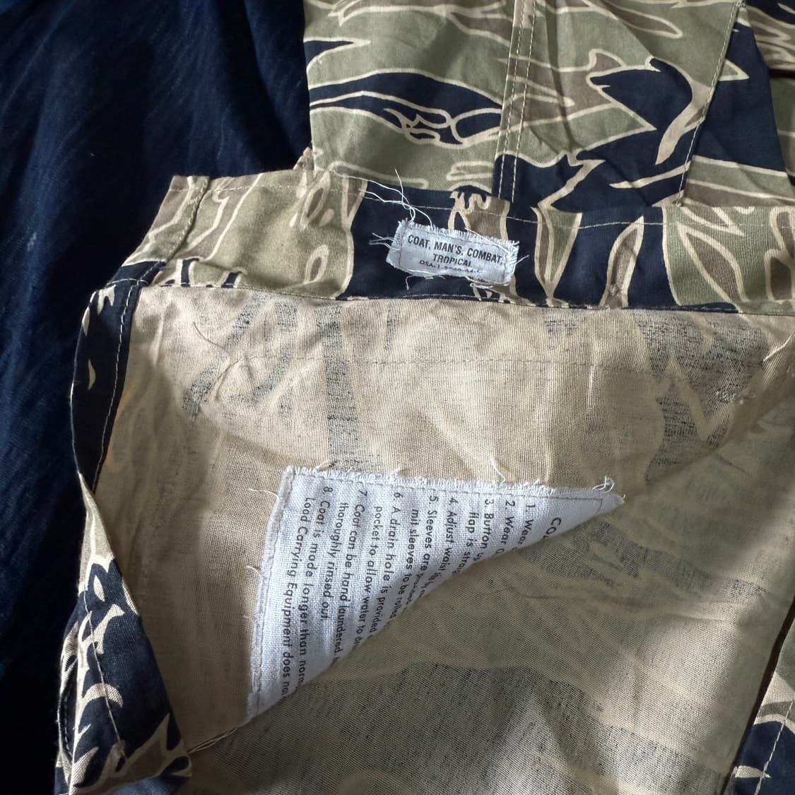 60‘s U.S Army (복각) 타이거 카모 컴뱃 자켓 S/S 상품이미지6
