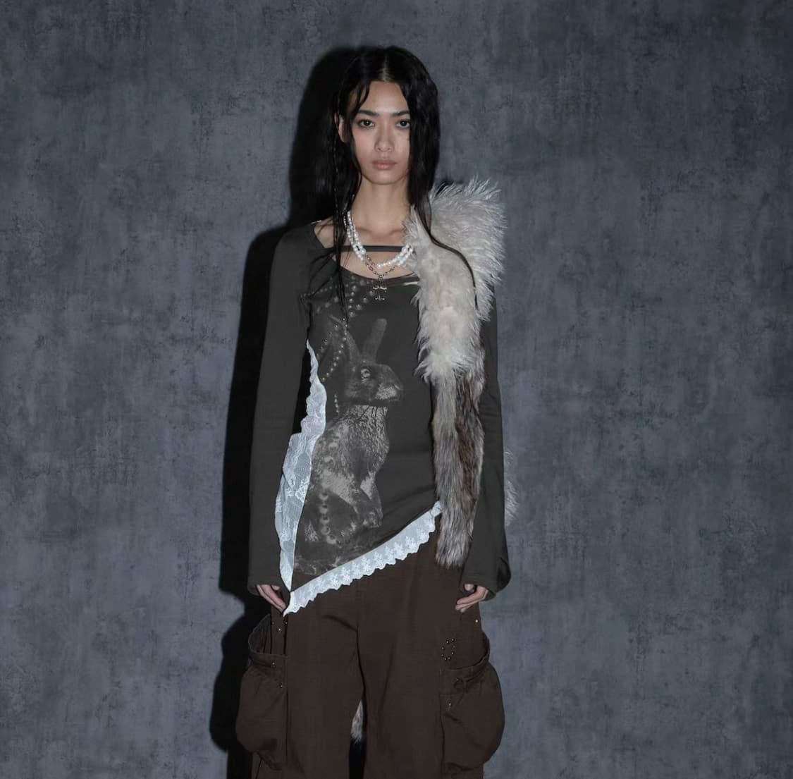 레이스 레이어드 긴팔 상품이미지2