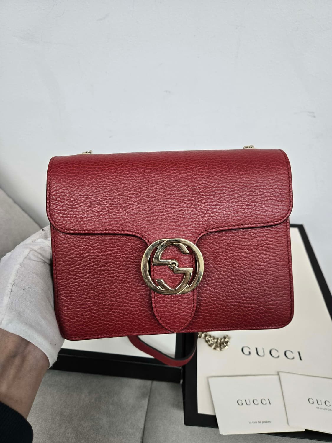 [보증서 정품] 구찌 인터로킹 숄더백 상품이미지6