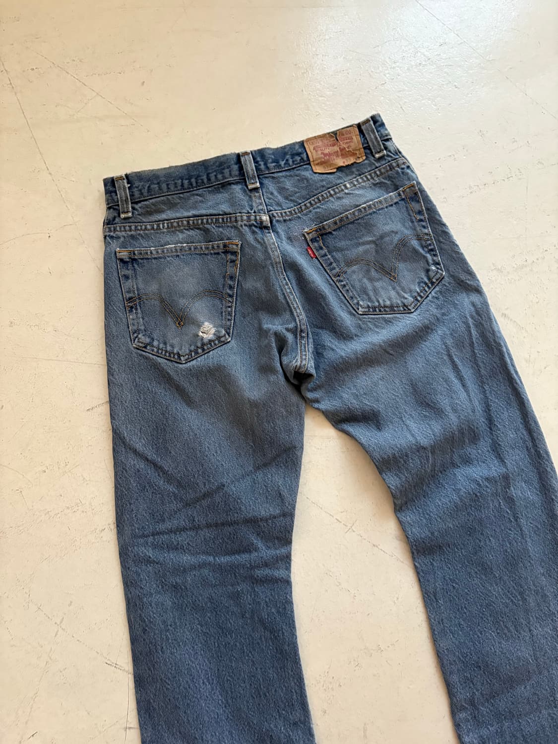 00‘s vtg Levis 517 Repair Denim pant. 상품이미지8