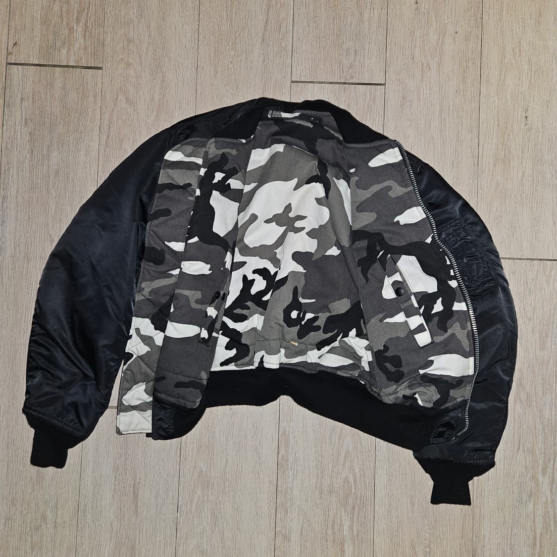 90s hope mfg reversible ma-1 black 상품이미지2
