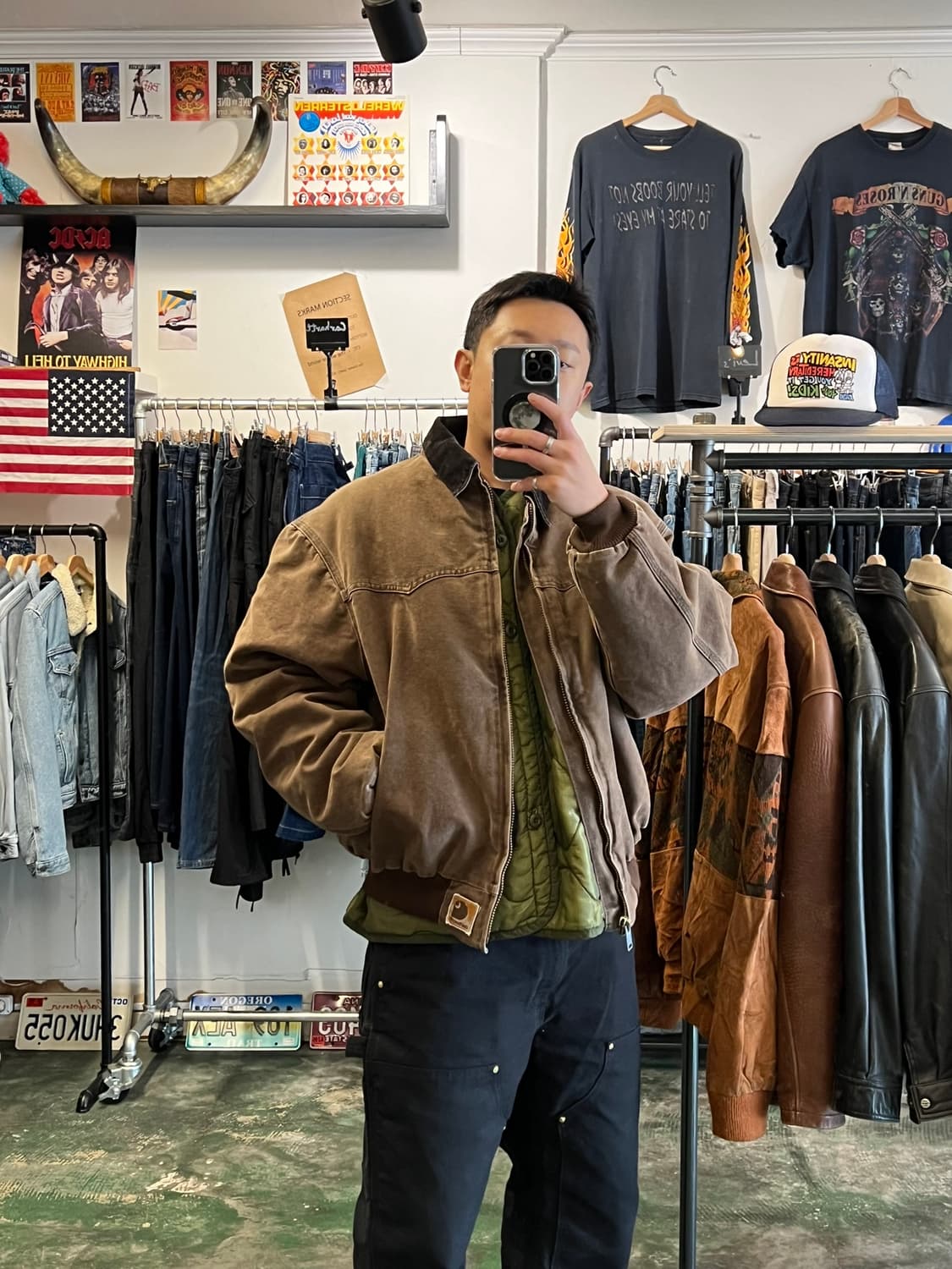 90's [2XL] 칼하트 산타페 빈티지 자켓 구형 워크웨어 봄버 J14 상품이미지2