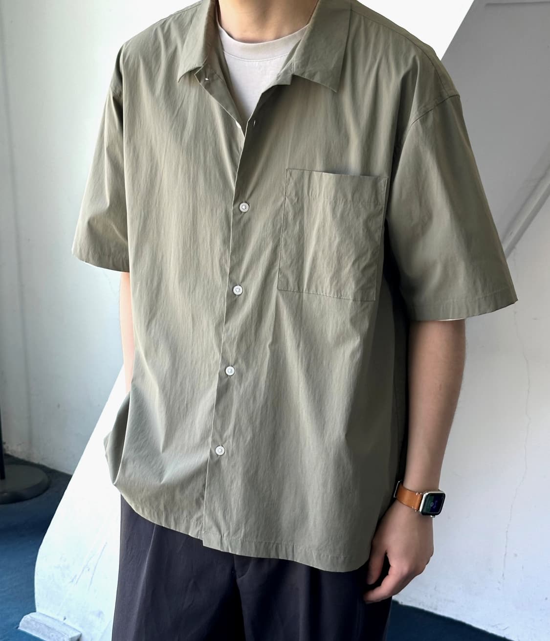 Stretched fabric H/S shirt 상품이미지7