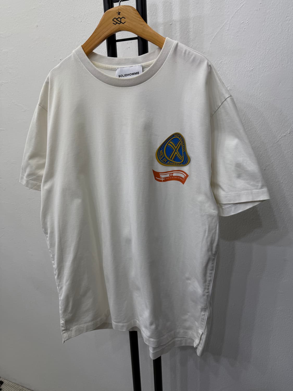 정품) 솔리드옴므 로고 패치 반팔티 48 상품이미지3