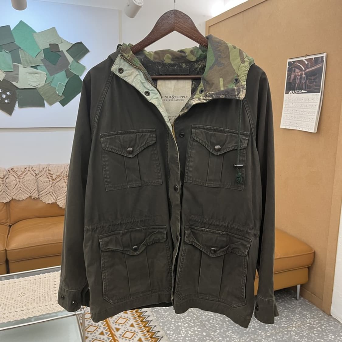 데님앤서플라이 랄프로렌 밀리터리 사파리 헌팅 야상 자켓 S C10754 상품이미지3