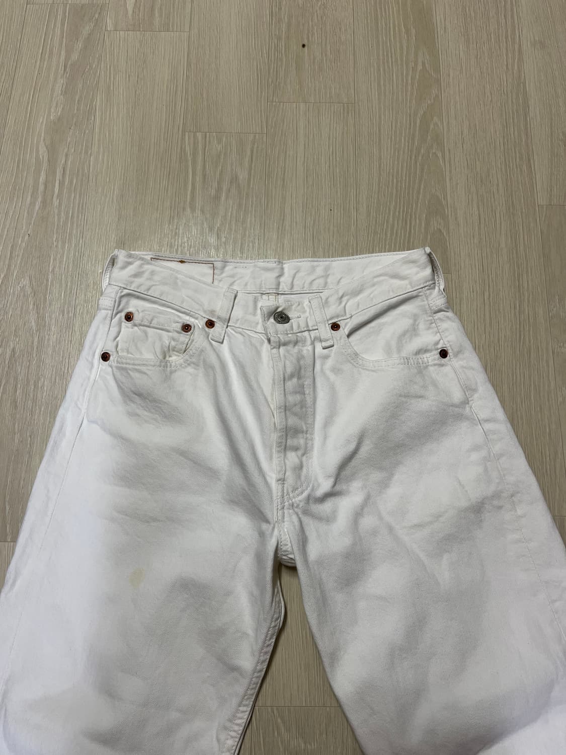 리바이스 501 크림진 여성 바지 상품이미지2