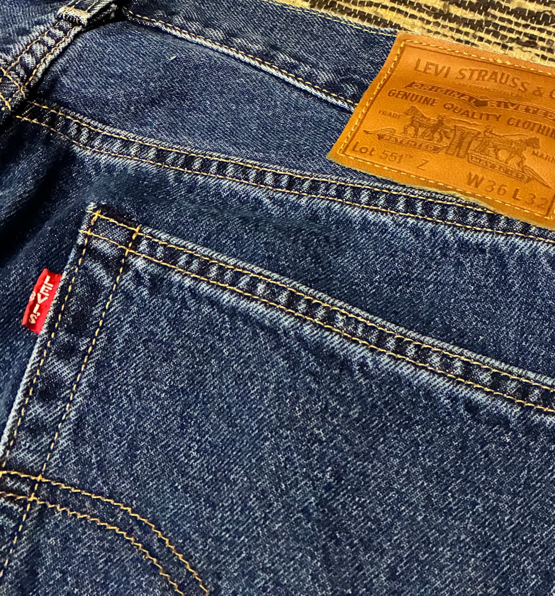 (36)리바이스 551z 프리미엄 빅E 진청 데님 청바지 상품이미지7