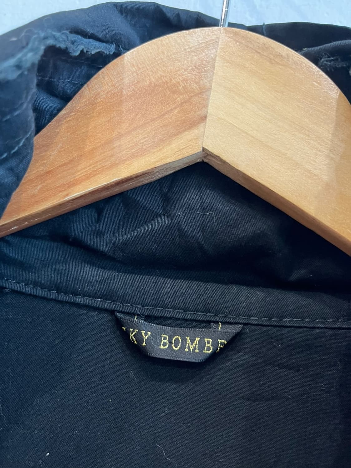 SKY BOMBER JPN 밀리터리 하이넥 자켓 블랙 우먼즈 상품이미지7