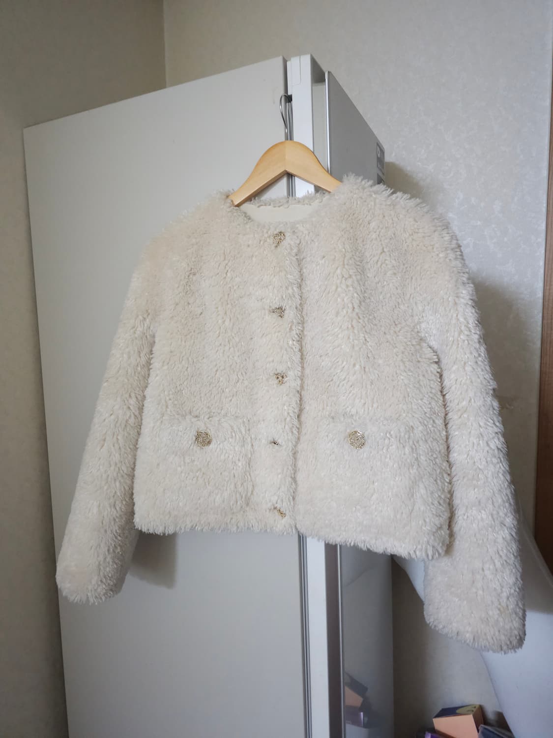 듀엘 아이보리 부클레 숏 자켓 상품이미지1