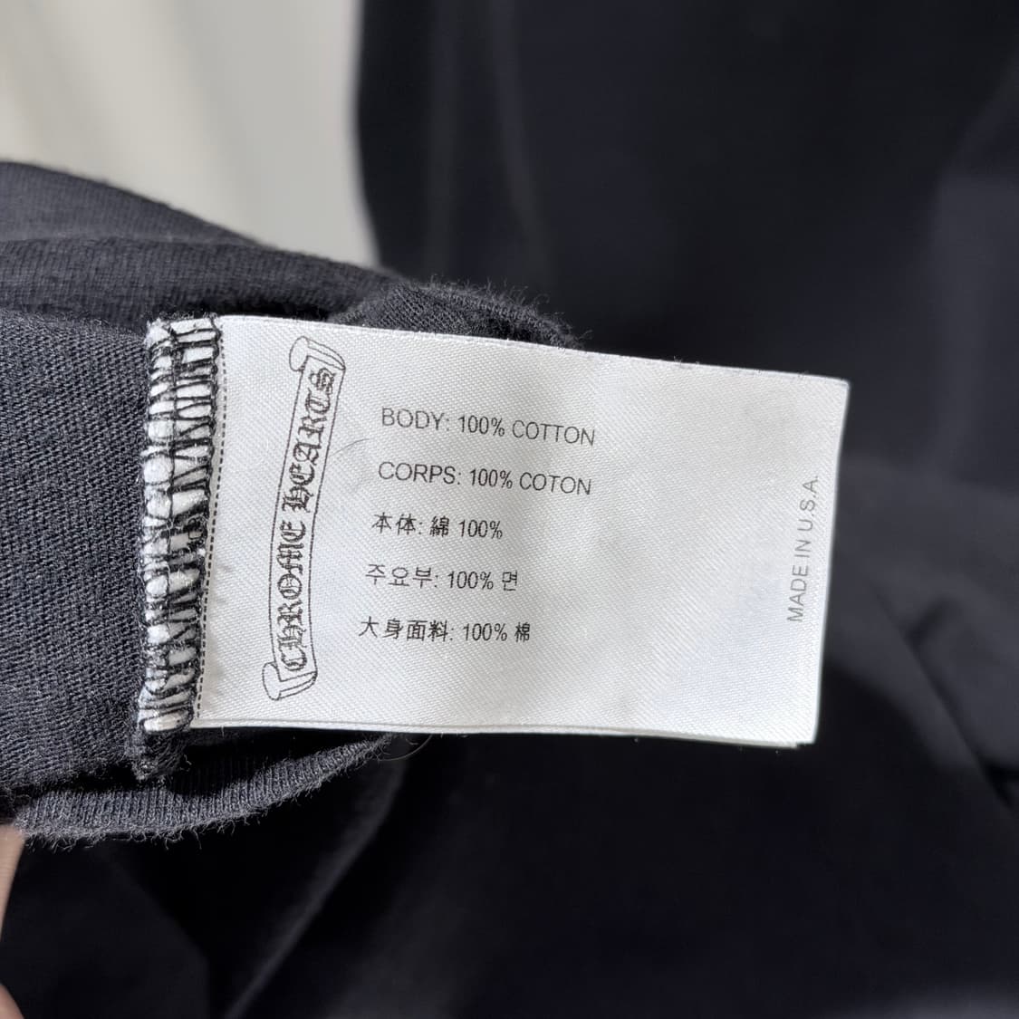 (A/L) / 크롬하츠 홀스슈 플로랄 롱슬리브 긴팔 티셔츠 블랙 상품이미지8