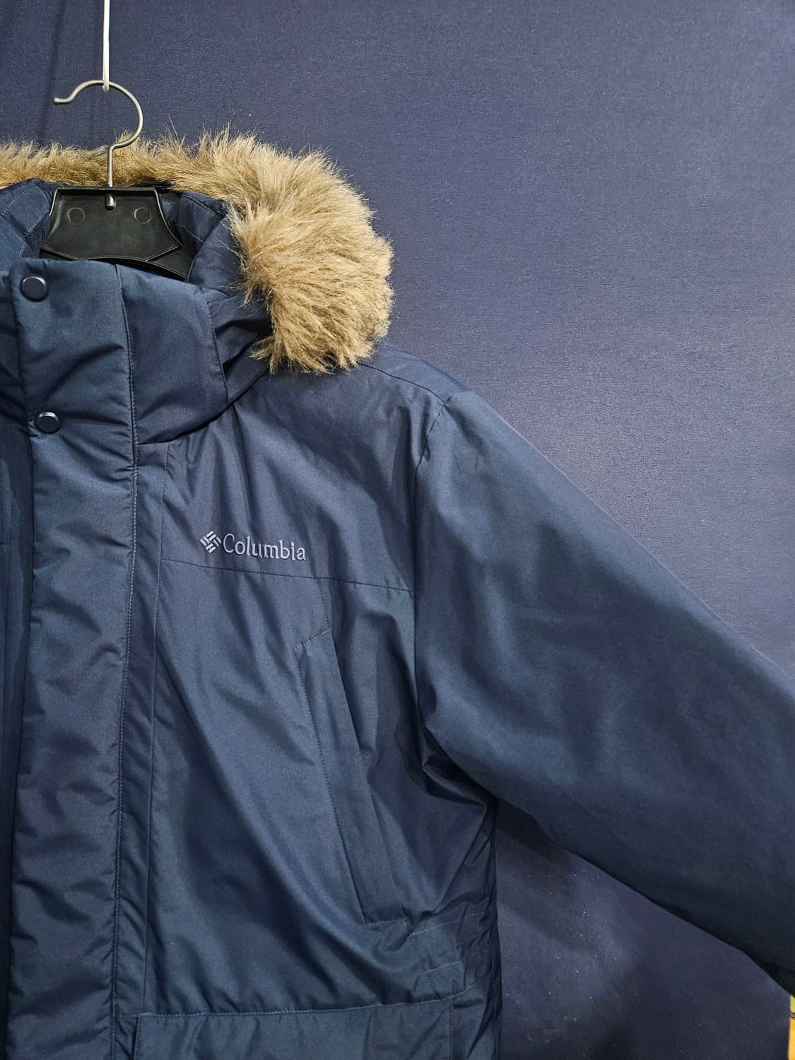 콜롬비아 옴니히트 네이비 남성 100 구스다운 패딩  상품이미지4